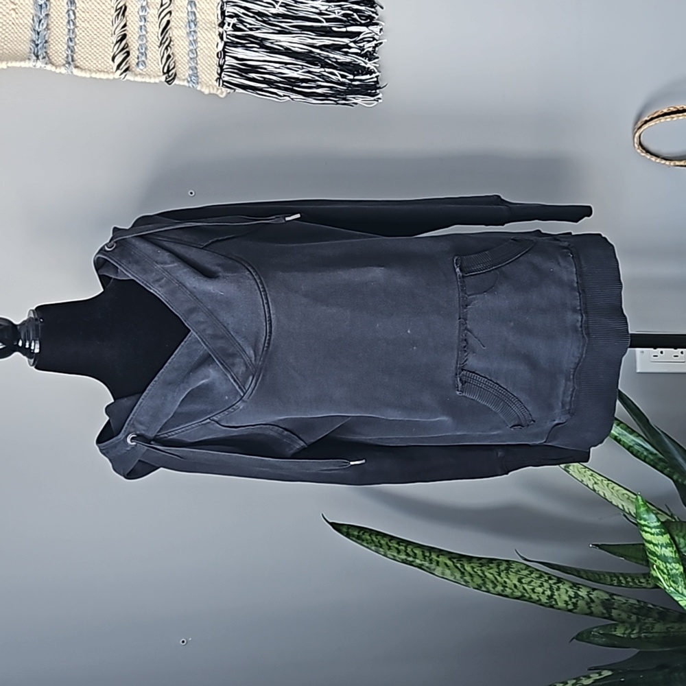 Lululemon EFFORTLESS Hoodie in Washed Black Cotton